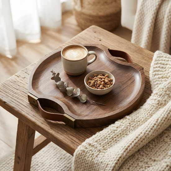 Wooden Tray Set 2 Pcs